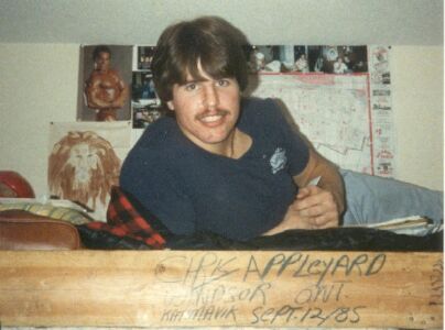 Chris on his bunk bed.